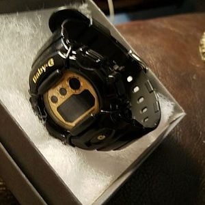 Baby G Shock Womens Watch Black and Gold